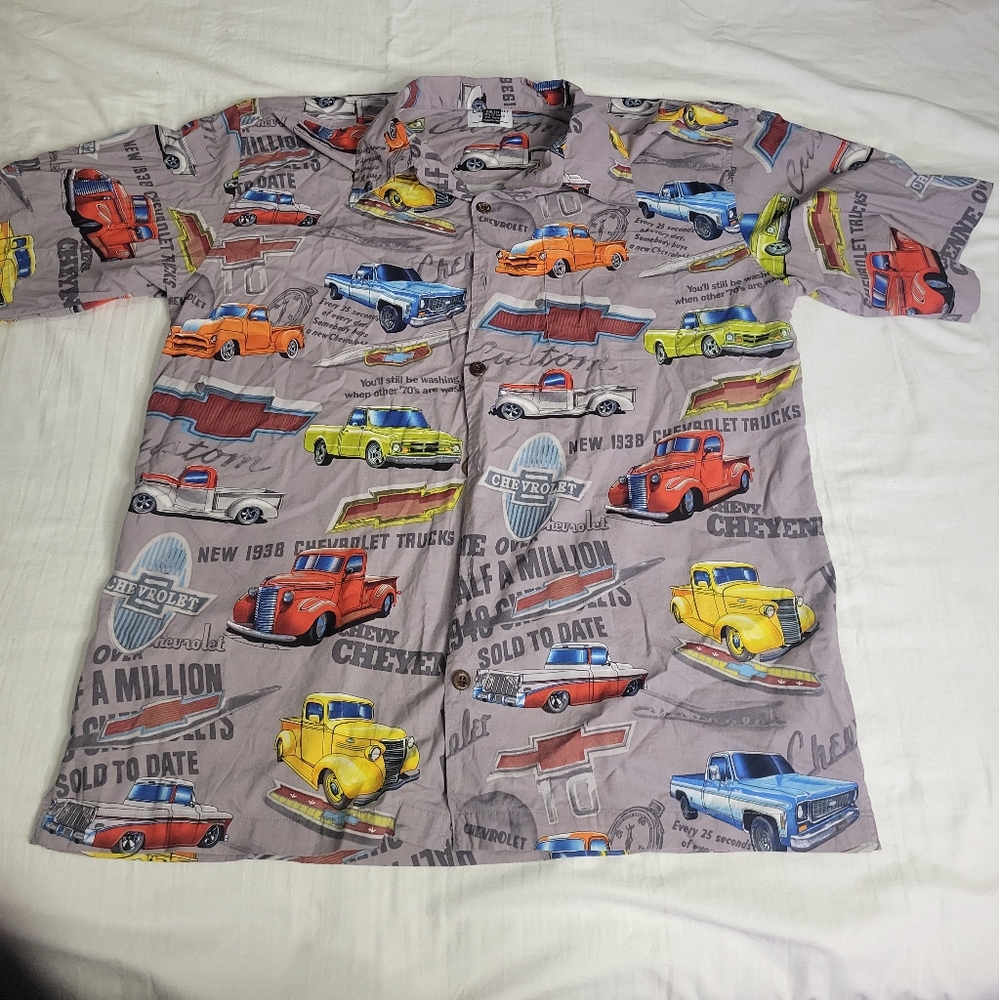 David Carey Original Chevy Hot Rod Truck Button Up
